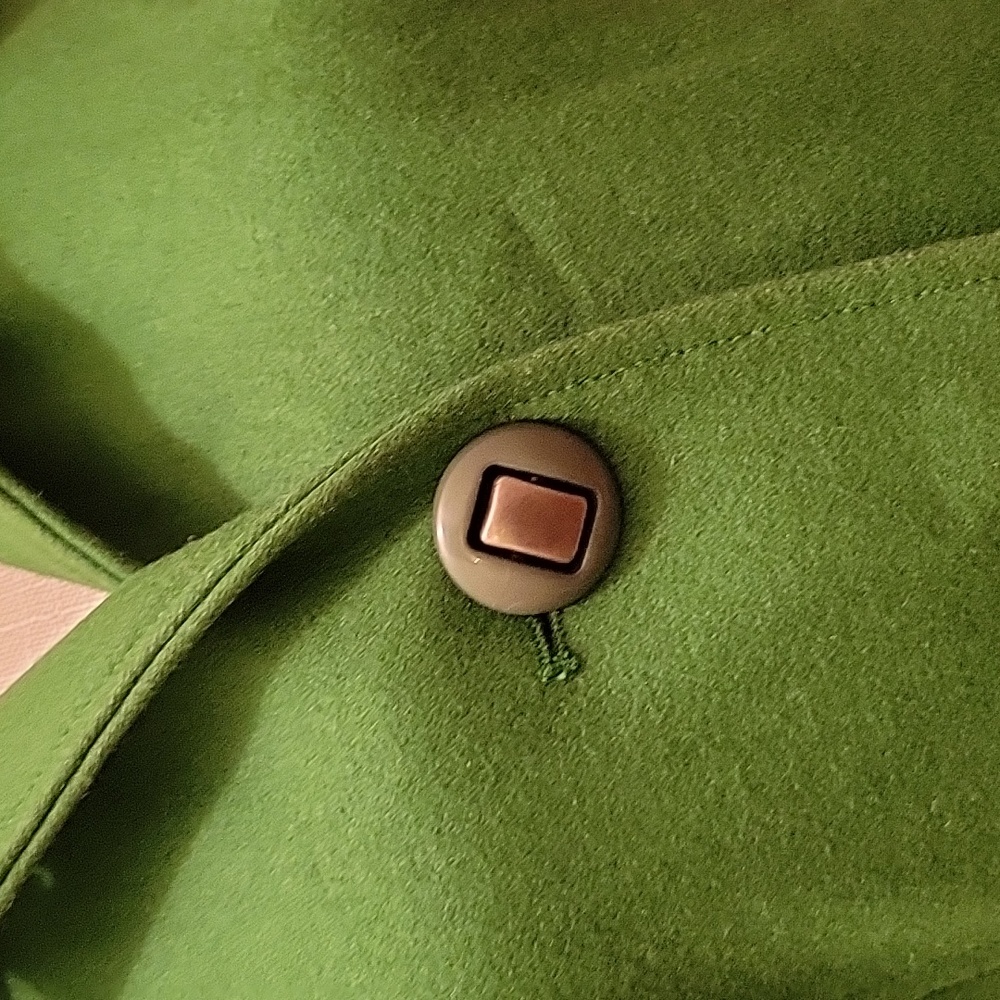 Anthropologie Green Wool-Blend Pea Coat - Picture 5 of 14